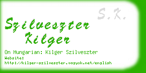 szilveszter kilger business card